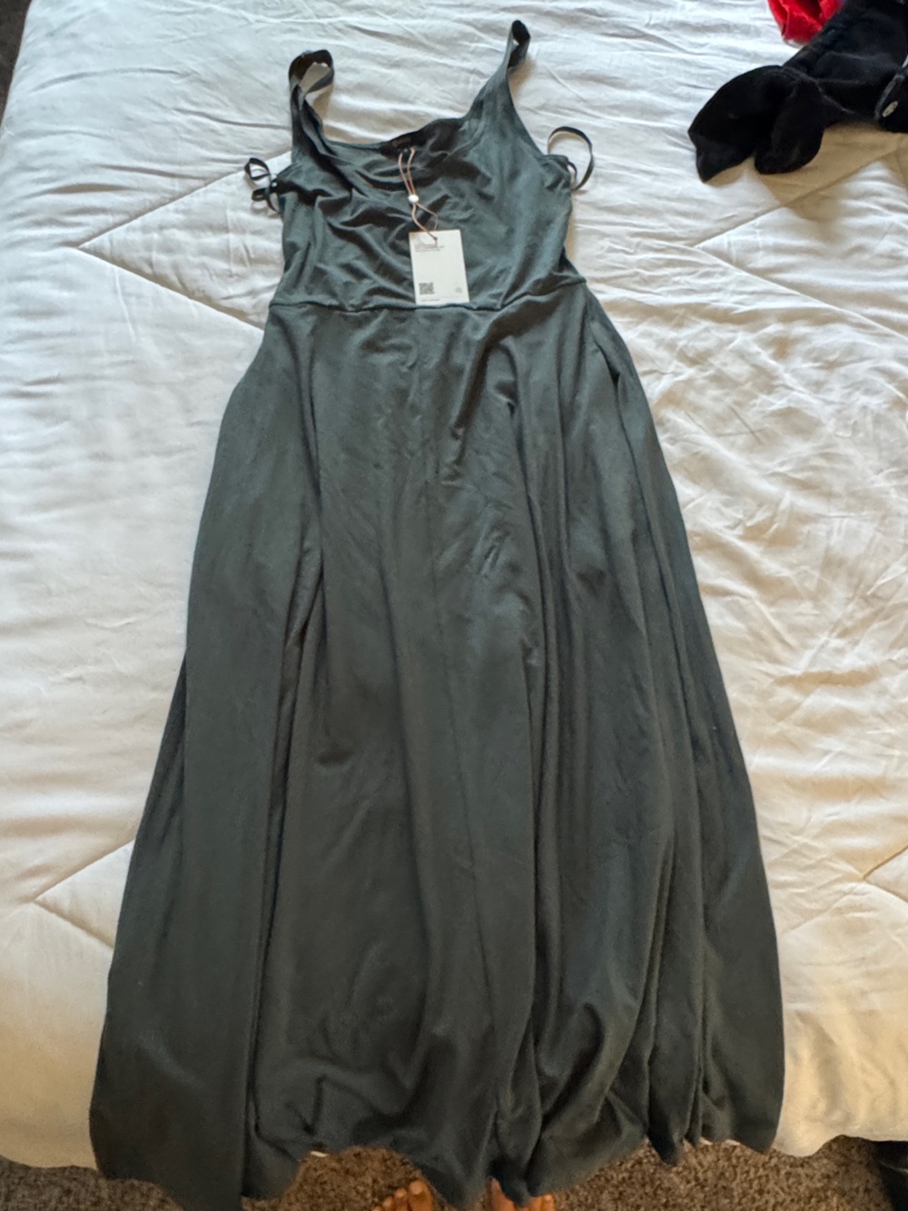 Women's Quince Green mid length dress